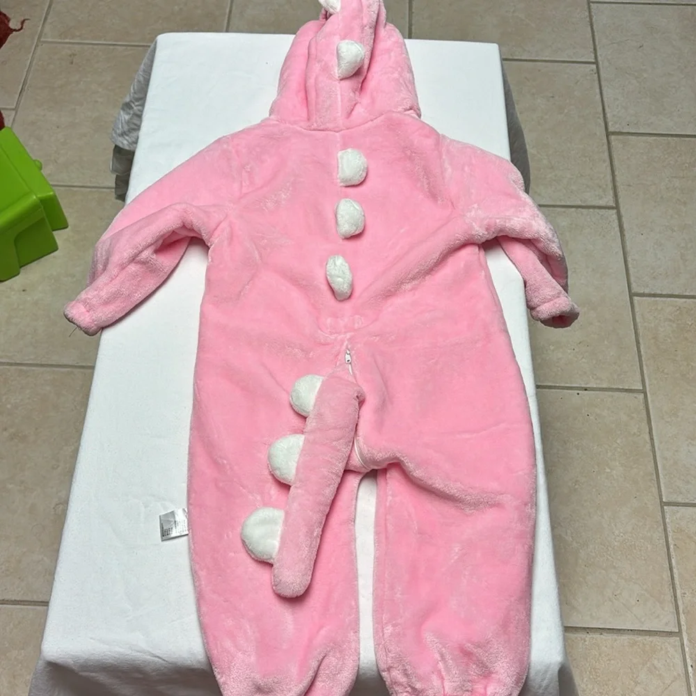 Pink Dinosaur Kids Costume - Picture 2 of 4
